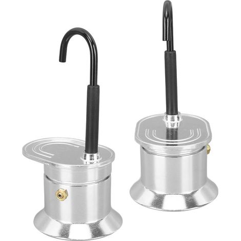 Pot Moka à Tube unique, 1 tasse, 50ML, bec en alliage d'aluminium, cuisinière, cafetière italienne pour les fêtes en plein air et les voyages (1/5)