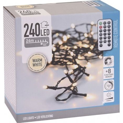 GUIRNALDA 240 LED BL.CALIDO C/FUNCIONES - EHLIS