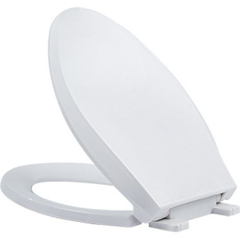 Abattant de toilette allongé KOHLER 4636-RL-0 Cachet ReadyLatch, fermeture silencieuse, design profilé, butées antidérapantes, blanc (1/5)