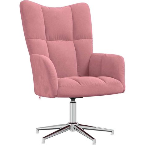 Maison Exclusive - Sedia Relax Rosa in Velluto (1/5)