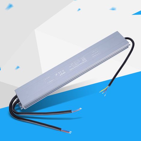 Alimentation ultra-mince étanche 300W 12V, transformateur électrique HRUW-300W-12V, entrée 170-240VAC 50/60Hz, source de courant imperméable pour usage intérieur/extérieur. (1/5)