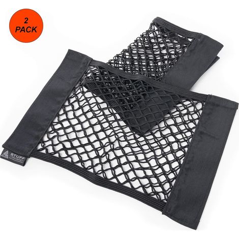 Filet de coffre (2 pièces) Filet de coffre universel pour voiture avec fermeture Velcro Filet de coffre pour siège auto Organisateur de coffre universel pour voiture/SUV Filet à bagages en nylon (39 c (1/5)