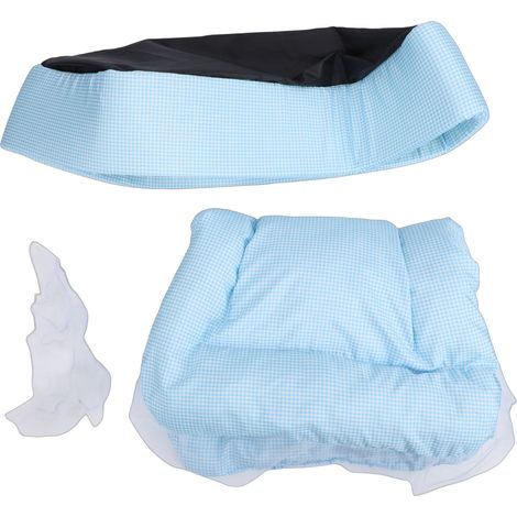 Lit pour chien mignon, confortable, pliable, lavable, pour animal de compagnie, doux et apaisant, chiot endormi pour la maison et le magasin, bleu (1/5)