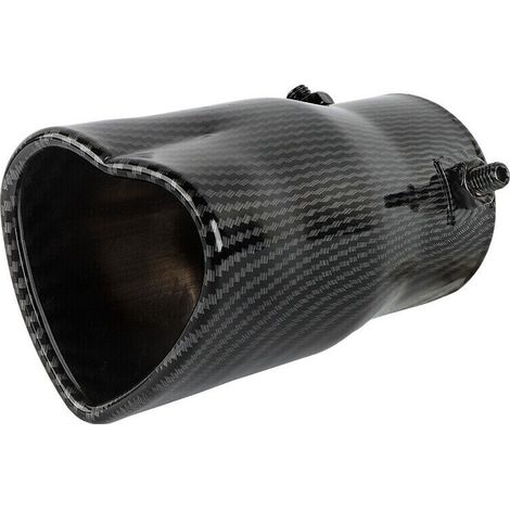 Carbon fiber and stainless steel heart-shaped rear exhaust muffler tip for cars (1/5)