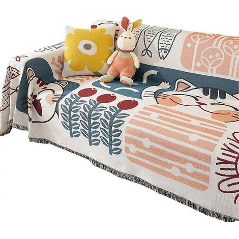Housse de canapé d'été, housse de coussin de canapé, couverture simple 90x90CM-- (1/5)