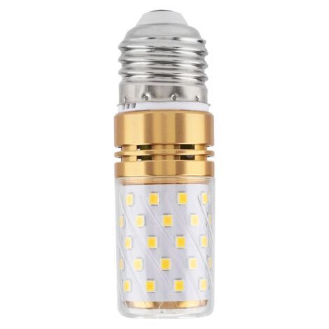 Ampoule LED E27 12W type « maïs », lumière blanche chaude décorative, ampoule cylindrique type bougie, 85-240 V CA (1/5)