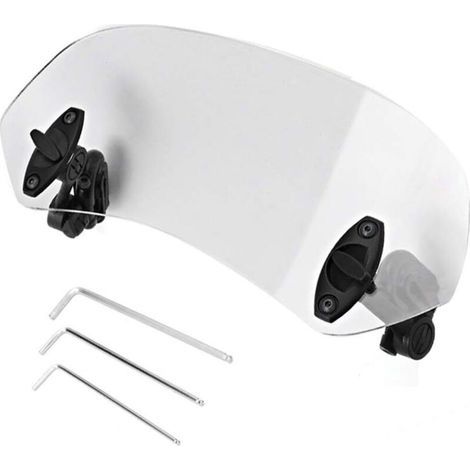 Extension Bulle Moto, Extension Pare Brise Moto Universel Moto Clip Réglable Pare-Brise-Vent Accessoires de Pare-Brise