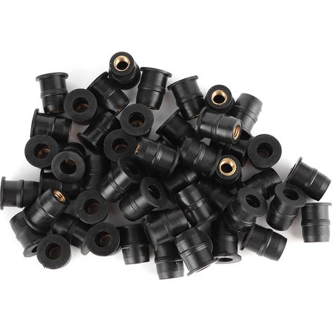 Écrous caoutchouc M5 5mm métriques pour pare-brise moto, fixations carénage outil de montage, lot de 50 pièces (1/5)