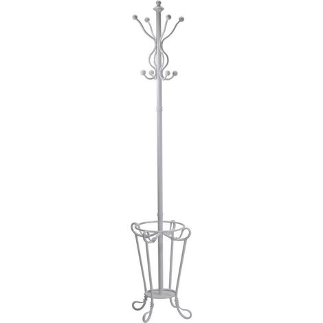 Appendiabiti a Stelo Ø40xh180 cm in Metallo Bianco