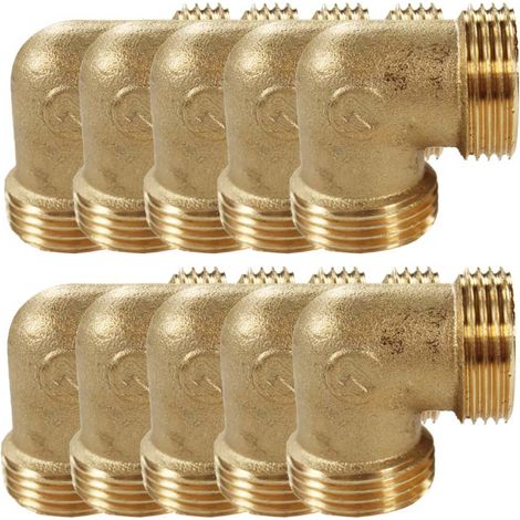 Lot de 10 Coudes Laiton Mâle 1" (26/34) - Arcanaute (1/4)