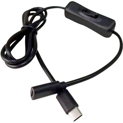Câble d'alimentation pour Raspberry Pi 4 - Rallonge USB C mâle vers femelle - 50 cm (1/5)