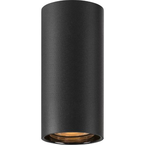 Plafonnier ASTO TUBE cylindrique GU10 1x max. 10W noir - SLV - 1006439 (1/2)