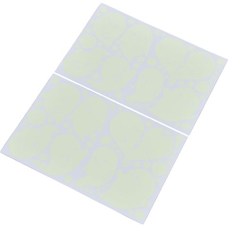Lot d'autocollants phosphorescents fantômes mignons pour décoration murale chambre enfant, stickers lumineux dans le noir adhésifs verts (1/5)