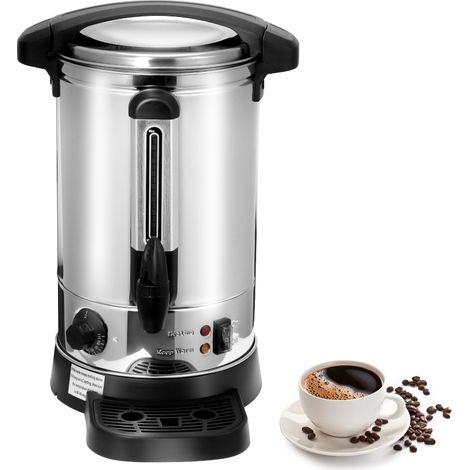SWANEW Distributeur de boissons chaudes 8L 1500 W acier inoxydable Marmite vin chaud Robinet couvercle verrouillable (1/5)