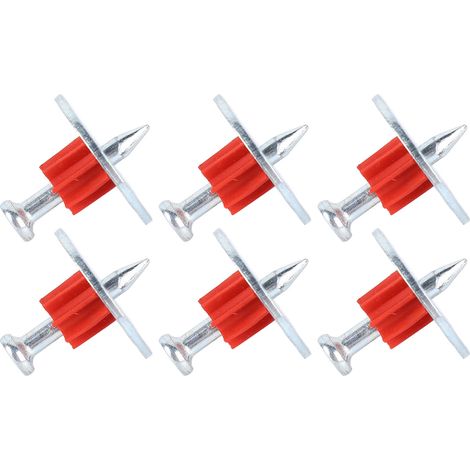 Lot de 100 clous pour béton en acier antirouille avec rondelle pour mur en béton plafond 2.5cm (1/5)