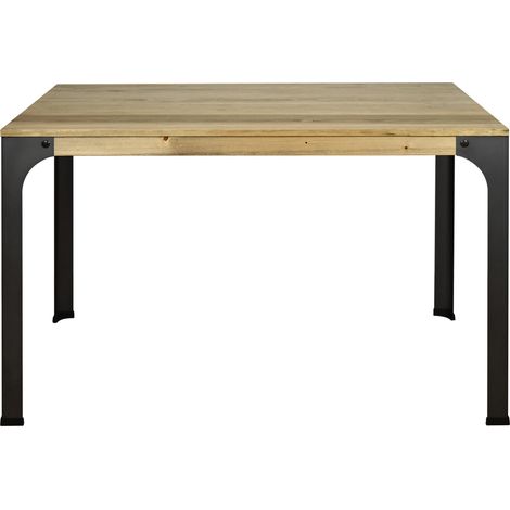 Mesa salon comedor 168x88x75cm en madera maciza de pino acabado vintage estilo industrial (1/2)