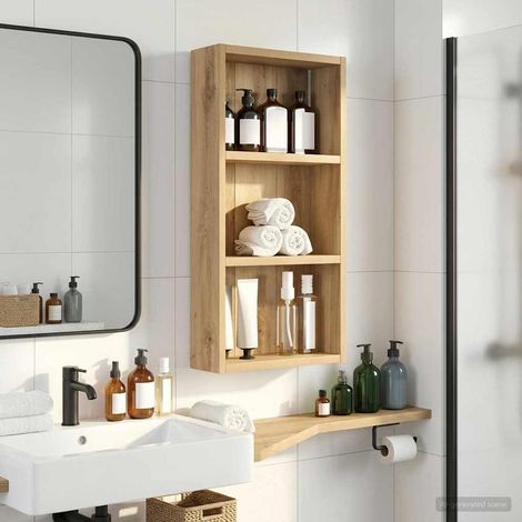 vidaXL Armadio da bagno a muro Rovere Artigianale 30 x 10 x 60,5