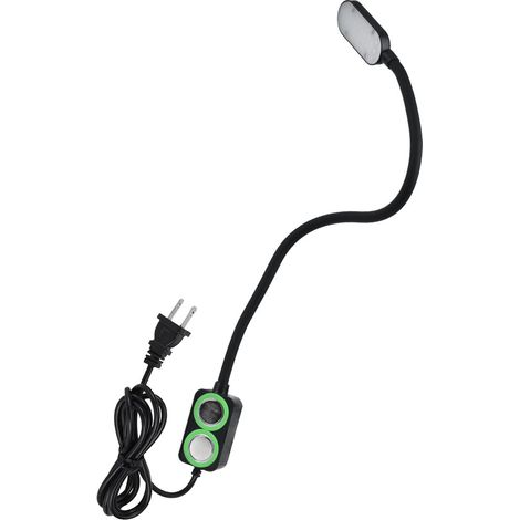Lampe haute luminosité pour machine à coudre avec réglage tactile à 3 niveaux, lampe à col de cygne, 100240V (prise standard américaine noire). (1/5)