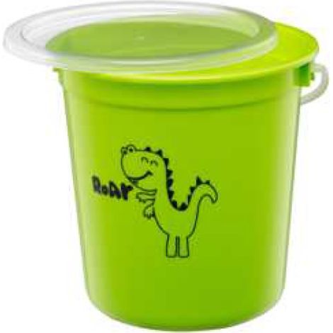 Petit seau en plastique vert Tymek 2L avec couvercle pour déchets alimentaires