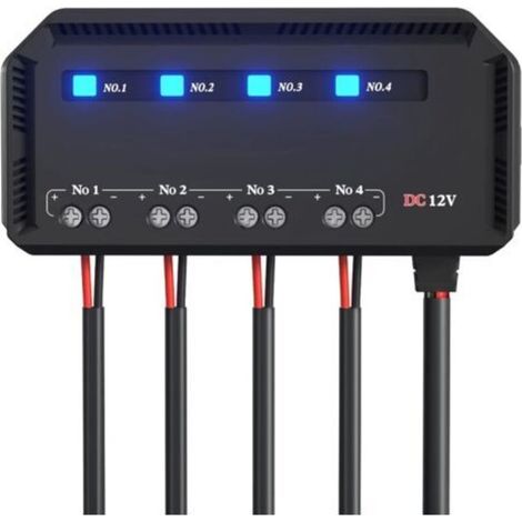 Blocs Fusible Lame ATC/ATO avec Relais, Porte Fusible Voiture 12v, 4 Voies Boîte à Fusibles, Boîte à Fusibles 12v, Porte-Fusible Indicateur LED pour Bateau, Fourgonnette et Voiture