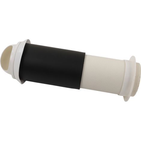 Sortie d'air murale pour hotte aspirante de cuisine, 75 mm (perforée à 95°), avec chapeau de ventilation immergé (1/5)