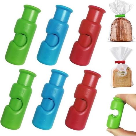 6 pinzas para bolsas de patatas fritas，pinzas para bolsas de alimentos，pinzas para sellar panecillos，pinzas para patatas fritas (1/2)