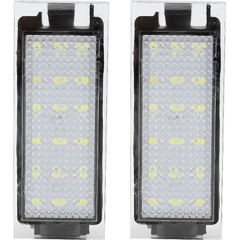 Éclairage Plaque Immatriculation LED - Étanche IP67 - Résistant Chocs - Compatible Twingo Clio Renault - 2 Pièces