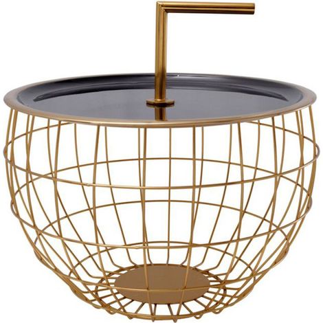 Table d'Appoint Design "Jouy" 42cm Noir (1/2)