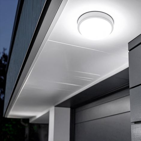 LED-Deckenleuchte 25W Rund für Aussen Ø175 mm IP65 Hublot Weiss 6500K Kaltweiß
