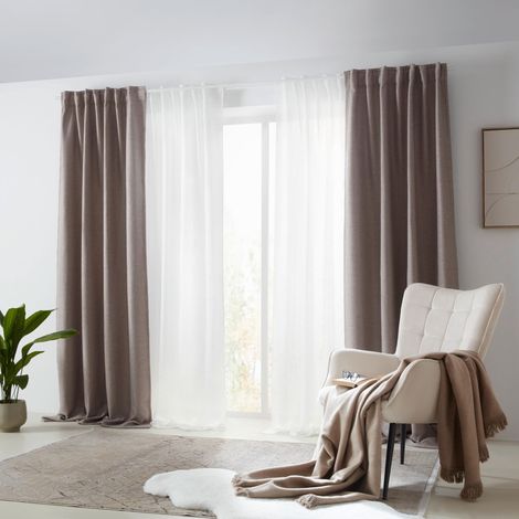 Mömax Wärmeschutzvorhang Alfi in Beige ca. 135x255cm (1/5)