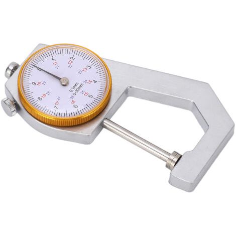 Jauge d'épaisseur à tête plate, outil de mesure de poche de haute précision pour Film de papier et cuir 0 à 30mm (1/5)