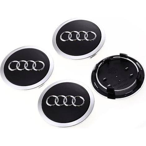 pièces Auto Cache Moyeux pour Audi 69MM Cache Moyeu Aluminium+ABS Cache de Roue Centrale ABS Accessoires de Voiture (1/5)