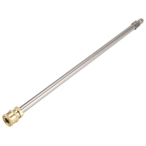 Asta di prolunga per lavatrice in acciaio inox da 17 pollici con ugello per lavatrice elettrica da 1/4" e raccordo.