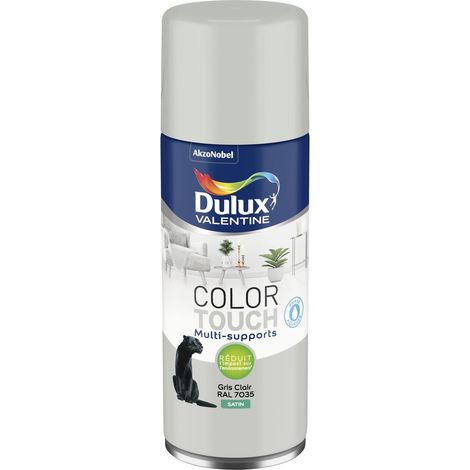 Peinture Aérosol Color Touch - Satin Gris Clair 400 ml - Dulux Valentine (1/5)