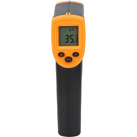 Thermomètre infrarouge sans contact HW600 écran LCD numérique mesure de température jaune (1/5)