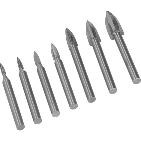 7-teiliges Gravierbohrer-Set, 6 mm Schaft, HSS-Schnitzwerkzeug für die Holzbearbeitung (1/5)