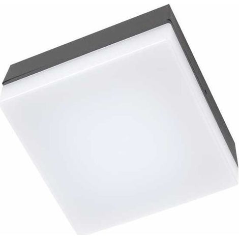 azibo lampada da parete ip54 1x4,2w led 323lm 4000k l.14xw.14xh.6cm alluminio+plastica antracite
