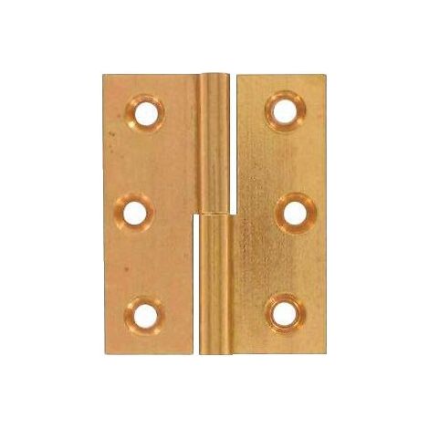 Paumelles de meuble - laiton poli - 60 X 50 mm - main gauche - BOUVET - TORBEL INDUSTRIE