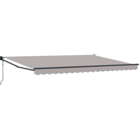 Auvent gris clair, 450 x 300 x 165 cm, en polyester et métal. (1/5)
