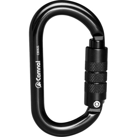 Type De Mousqueton En Aluminium De La Sécurité D D'escalade De Roche En Aluminium 25KN Noir Automatique (1/5)