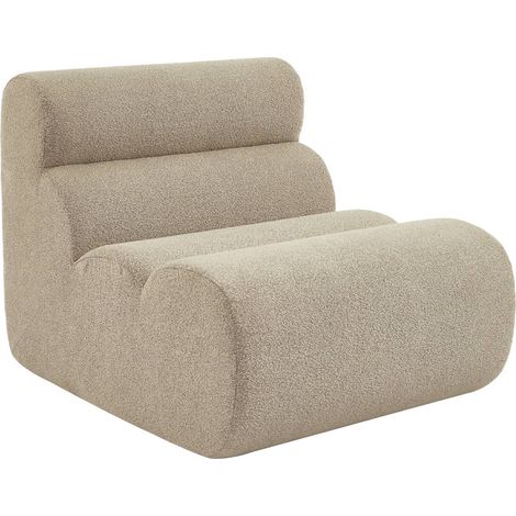 sweeek - Modularer Lounge-Sessel mit strukturiertem Bouclé-Bezug, Strukturiertes Bouclé, Beige (1/5)