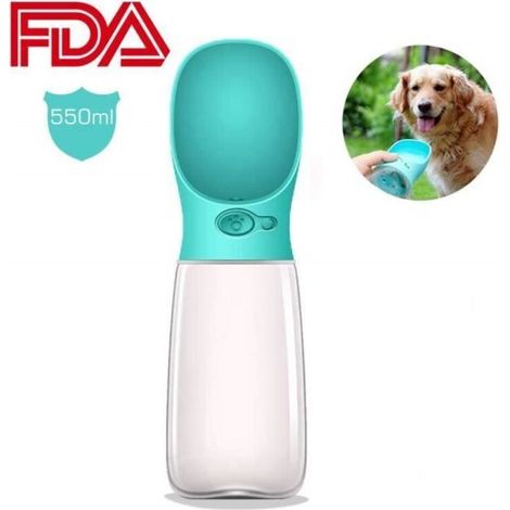 Stillcool® 550ML Distributeur d\'eau de voyage PR chien BLUE Bouteille d\'eau Tasse à eau pour animaux de compagnie portable (1/3)