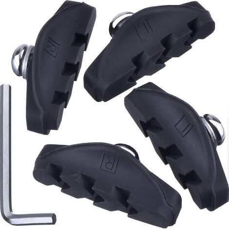 2 paires de plaquettes de frein route avec outil de montage, blocs de frein d'étrier 50 mm, noires (1/5)