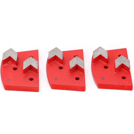 Lot de 3 blocs de meulage diamantés à dents fléchées, outils de ponçage silencieux, accessoires pour meuleuse (1/5)