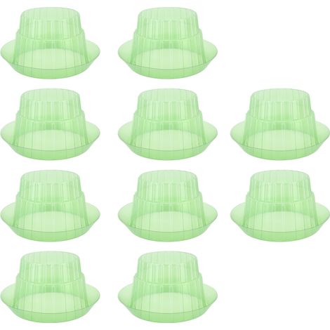 Lot de 10 cloches de jardin vertes en plastique, couvercles ronds réutilisables pour plantes, semis et serres. Idéales pour la maison, le jardin, la ferme ou la serre. (1/5)