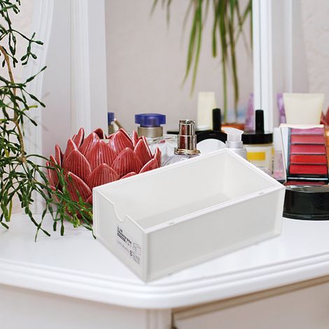 Aufbewahrungsbox fürs Büro, Kosmetikregal, Büroschrank, Schubladeneinsatz für Kleinteile, weißes Set (1/5)