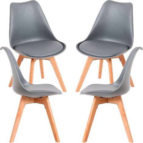 Packs Sillas Comedor - Pack 4 Sillas Synk Basic - Gris oscuro