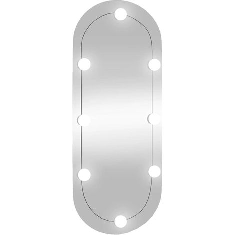 Maison Exclusive - Specchio da Parete con Luci LED 30x70 cm Vetro Ovale