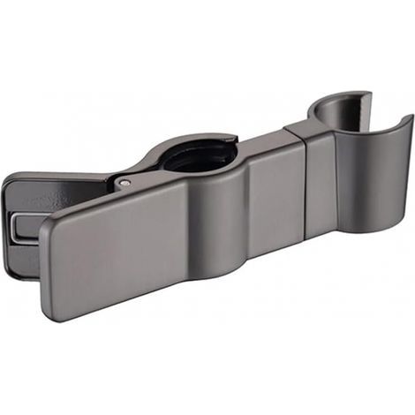 1PC Support de douchette à main, support de pomme de douche, gris bronze, support de douchette pour tringle de douche sans perçage, pince de douchette réglable à 35° (1/4)