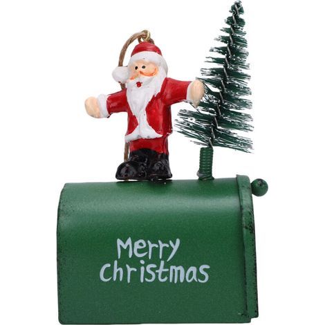 Ornement de Noël vintage en fer forgé – Décoration suspendue pour arbre, table, cheminée, étagère ou bibliothèque – Lot de 1 pièce (1/5)